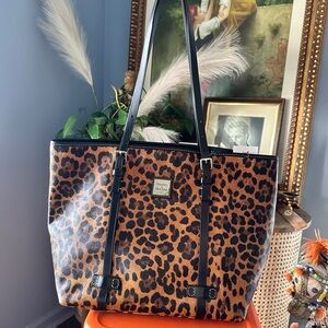 Dooney & Bourke Cheetah Print Tote with Black Accents